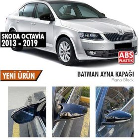 Resim Ebal Otomotiv Skoda Octavia 2013-2020 Batman Yarasa Ayna Kapağı Piano Black ABS 