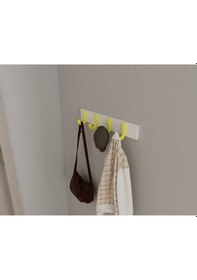 Resim Hepsi3boyutlu Modern Duvar & Kapı Baston Askılık - 4 Adet Sarı J Askılık - Model No : 6 Sarı 