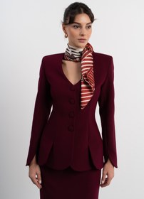 Resim Tulip Ceket - 40 / Bordo 