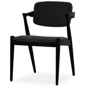 Resim Giza Ahşap Bohem Sandalye Siyah - Antrasit 