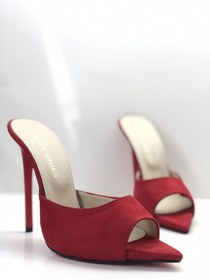 Resim HAYYSHOES Hakiki Deri Astarlı Topuklu Terlik 