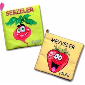 Resim 2 Kitap Tox Meyveler Ve Sebzeler Kumaş Sessiz Kitap T113 T049 - Bez Kitap , Eğitici Oyuncak , Yumuşak Ve Hışırtılı 