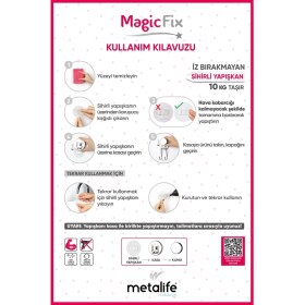 Resim Okyanus Home Magic Fix Sihirli Yapışkan Siyah 5'li Askı 