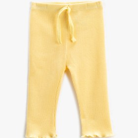 Resim Kız Bebek Dokulu Basic Tayt Beli Lastikli Pamuklu 
