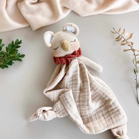 Resim Amigurumi Müslin Uyku Arkadaşı Koala - Çıngırak 