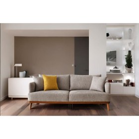 Resim Vivense Monza Üçlü Koltuk, Sütlü Kahve 