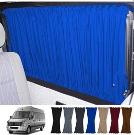 Resim Pandami Volkswagen Crafter 1.nesil Orta Şase 2006-2016 Uyumlu Mavi Raylı Oto Perde Takımı 