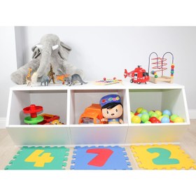 Resim CARNİELLA Roma Bebek - Çocuk Odası Çok Amaçlı Bölmeli Oyuncak Dolabı 