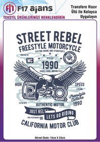 Resim F17 Ajans Ütü Ile Yapışan Tekstil Dtf Baskı Görseli Street Rebel 