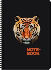 Resim Keskin Color Jungle Spiralli Kaplan Karton Kapak 80 Yaprak A4 Çizgili Defter 