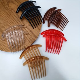 Resim 2 adet 10cm Yedi Dişli Saç Tarakları, Normal Saçlar için Plastik Kıllı Şekillendirme Tarakları, Dayanıklı ABS Sap, Çok Renkli Paket, Saç Fırçası 