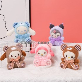 Resim Silver1 Iyi Şanslar Bebek Sevimli Karikatür Peluş Bebek Çanta Kolye Kız Öğrenci Bebek Asılı Anahtar (Yurt Dışından) 