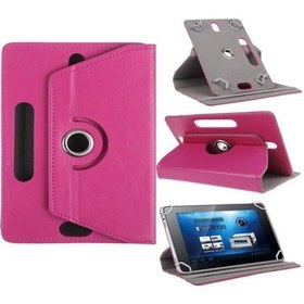 Resim Samsung Galaxy Uyumlu Tab A Sm-p580 10.1" Dönerli Standlı Deri Tablet Kılıfı - Pembe Kapaklı Kılıf 