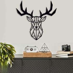 Resim NR Dizayn (295) Geyik Kafası Temalı Metal Tasarım Tablo 49 X 24 