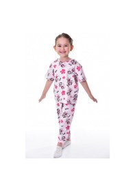 Resim %100 Pamuk Interlok Kumaş Paw Patrol Kısa Kollu Kız Çocuk Pijama Takımı 3,4,5,6,7,8,9,10,11,12 Yaş Pembe 