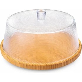 Resim Delixa Bambum Hira - Cam Kapaklı Bambu Kek Fanusu 30 cm 