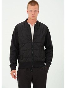 Resim Rich Erkek Siyah Oversize Rüzgar Geçirmez Kışlık Şişme Mont Ceket Çok Renkli 