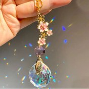 Resim Bozy Kristal Güneş Yakalayıcı Kiraz Çiçeği Araç Süsü - Suncatcher Renkli Kristal Ev Bahçe Asma Süslemesi 