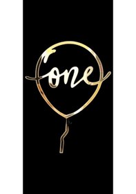 Resim One Pleksi Pasta Süsü Balon Model Gold 