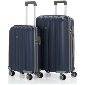 Resim Mçs Polipropilen 2li Valiz Seti Orta & Kabin V305 S21yy1000076-set 11013 Gri - Lacivert 