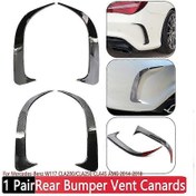 Resim Mercedes-benz Cla 45 Amg W117 250 200 2014-2018 S202412274501 Siyah İçin Parlak Siyah Abs Plastik Arka Tampon Dudak Spoyleri Havalandırma Kanalları 