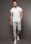 Resim Açık Gri Melanj Regular Fit Sweatpant / Eşofman Altı Kigili