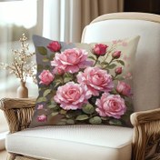 Resim 1 adet Pembe Gül & Kelebek Dekoratif Yastık Kılıfı - Yumuşak Peluş, 45.72x45.72 cm, Tek Taraflı Baskı, İçlik Dahil Değil, Ev, Ofis, Koltuk, Yatak veya Araba için Mükemmel - Sevgililer Günü, Noel, Cadılar Bayramı, Şükran Günü, Yeni Yıl, Doğum Günleri, Paskalya, Ulusal Günler için İdeal Hediye 