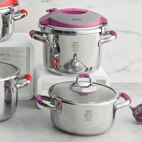 Resim Karaca Pera Düdüklü Tencere Seti Purple 4+6 Litre 