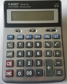 Resim Kd-6118 12 Haneli Büyük Boy Hesap Makinesi Çok Renkli 