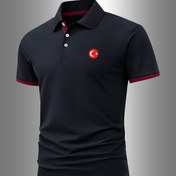 Resim Erkekler İçin Türkiye Milli Futbol Takımı Forması - Hafif 200gsm Polyester, Nefes Alabilen Yazlık ve Spor Giyim Geometrik Desenli, Makinede Yıkanabilir 