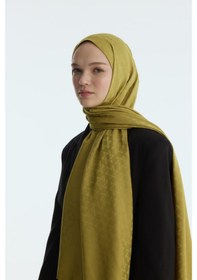 Resim Mirsoy Scarf İpeksi Jakar Şal Mira Desen Soft Yeşil 
