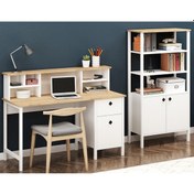 Resim Remy Çalışma Masası + Kitaplık Sepet-beyaz Sepet-beyaz Beyaz 
