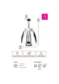 Resim Primanova Paslanmaz Çelik Penguen Tirbuşon - Metalik Metalik 
