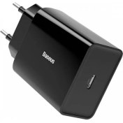 Resim Baseus Akıllı Şarj 18W Pd Type-C Hızlı Şarj Adaptörü, Apple Macbook Pro,android ve Ios Uyumlu Siyah 