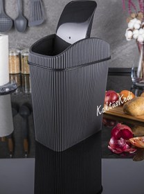 Resim KaktüsKedi 6 LT Orta Boy Çöp Kutusu,Mutfak,Banyo,Tuvalet,Masaüstü,Ofis Çöp Kovası Siyah 