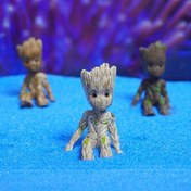 Resim Marvel Groot Tree Man PVC Akvaryumlara Ait Plastik El Sanatları Mikro Peyzaj Dekoru, Noel Hediyeleri, Ev ve Masaüstü Gösterimi için İdeal, Noel Süsleri|Canlı Tasarım|Detaylı Tekstür 