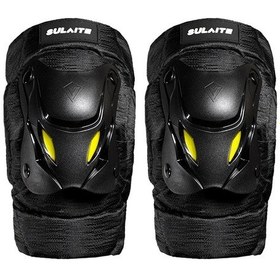 Resim Sulaıte Motosiklet Koruyucu Rider Rüzgar Sıcaklığı Koruyucu Dişli Sürme Ekipmanları, Renk: Siyah Dirsek Pedleri 