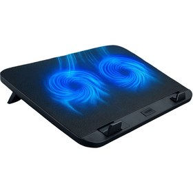 Resim Zineets Laptop Notebook Soğutucu Ledli ÇİFT Fanlı 2 Usb Dizüstü Bilgisayar Standı 