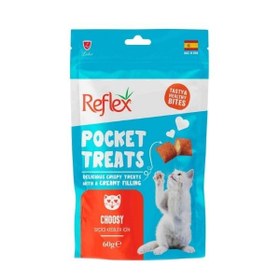 Resim Reflex Pocket Treats Tavuklu Seçici Kediler için Kedi Ödül Maması 1 Adet 60 Gr 