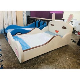 Resim Puf Bebe Montessori Serisi_tavşanlı Çocuk Ve Bebek Yatağı 120x200 Ölçüde (İÇ YATAK DAHİLDİR) 