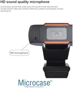 Resim Microcase 720P 360 Dönerli Mandal Kıskaçlı Hd Webcam Kamera ZR806 - AL5152 