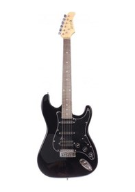 Resim Angel Aeg111-bk Siyah Elektro Gitar Strat Tipi 3 Single Manyetik Çok Yönlü 