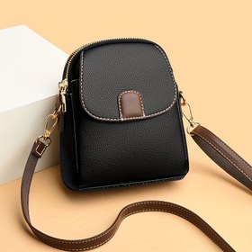 Resim Mini Crossbody Çanta Kadınlar İçin, Moda Cep Telefonu Çantası, Rahat Çok Katlı Bozuk Para Cüzdanı 