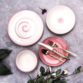 Resim Marianna Aura 24 Parça Yemek Takımı Pembe 