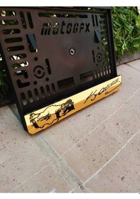 Resim Motor Plakalık Atatürk Göz Ve Imzalı Lazer Kesim Pleksi Motorsiklet Plakalık Isime Özel 