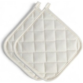 Resim Yanmaz Ve Isıya Dayanıklı Fırın Eldiveni Ve Tutacak 2 Eldiven, 2 Tutacak Bej 