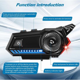 Resim BT57 Motosiklet Kask Kulaklık Intercom Işıklı Motorsiklet Interkom 