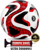 Resim Telvesse Futbol Topu Pompalı Set Profesyonel El Dikişli Dayanıklı Sert Zemin Halı Saha Topu P606 No5 