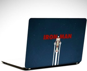 Resim İron Man Mavi Kırmızı Laptop Sticker 13 İnch (34X24CM) 