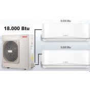 Resim Bosch 18000 BTU 1 Dış + 2 İç Ünite (9+9) Duvar Tipi Multi Inverter Split Klima 